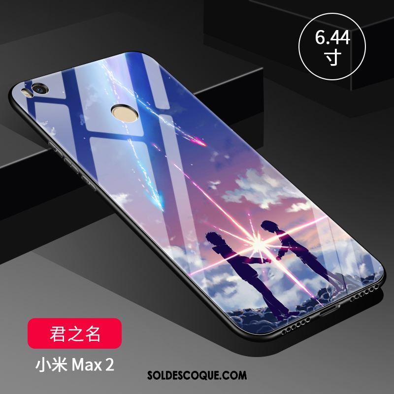 Coque Xiaomi Mi Max 2 Bleu Étui Protection Délavé En Daim Silicone Pas Cher