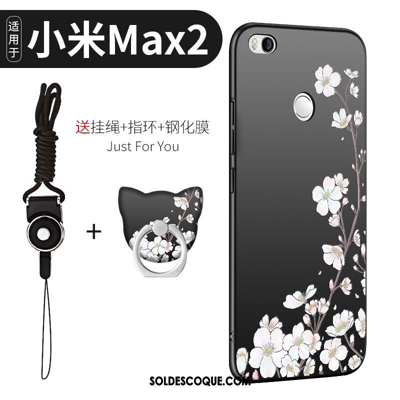 Coque Xiaomi Mi Max 2 Noir Fluide Doux Protection Silicone Téléphone Portable Soldes