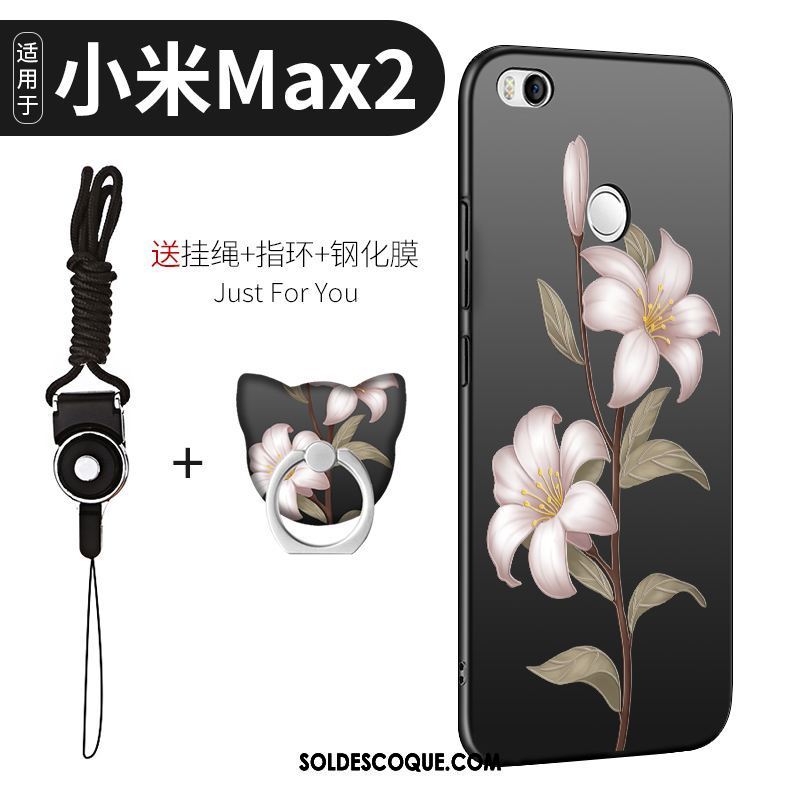 Coque Xiaomi Mi Max 2 Noir Fluide Doux Protection Silicone Téléphone Portable Soldes