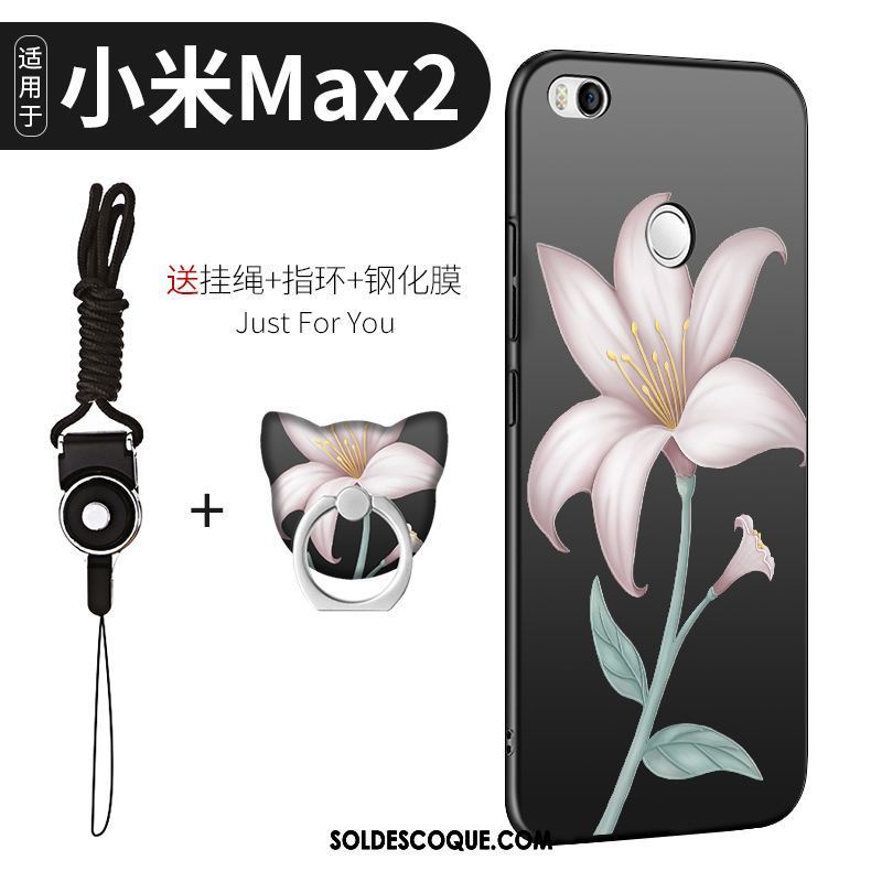 Coque Xiaomi Mi Max 2 Noir Fluide Doux Protection Silicone Téléphone Portable Soldes