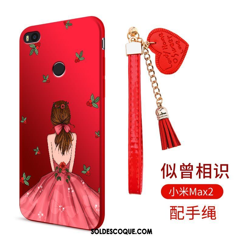 Coque Xiaomi Mi Max 2 Protection Rouge Petit Étui Silicone Pas Cher