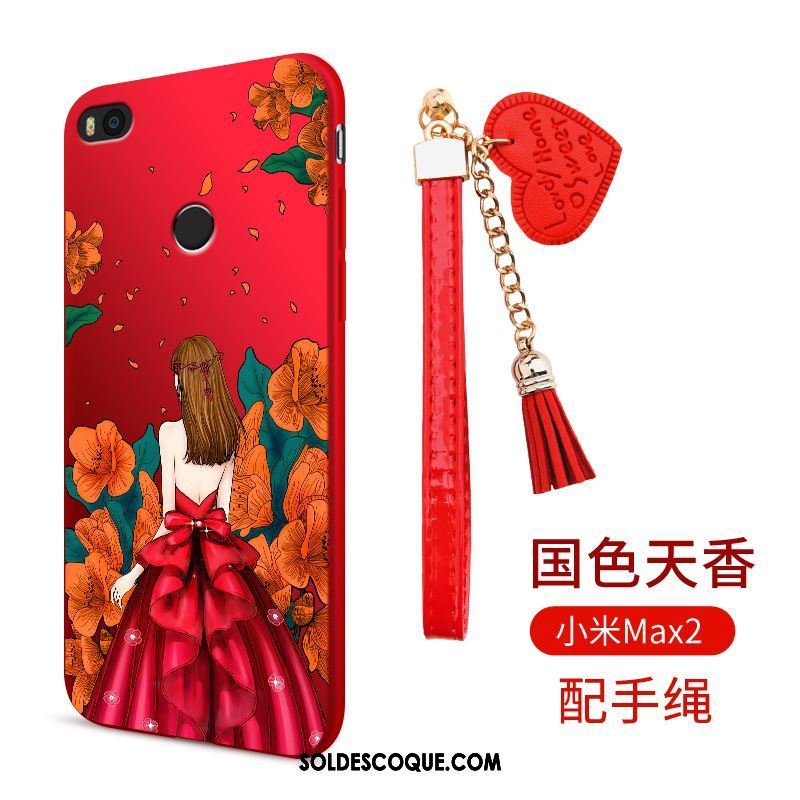 Coque Xiaomi Mi Max 2 Protection Rouge Petit Étui Silicone Pas Cher