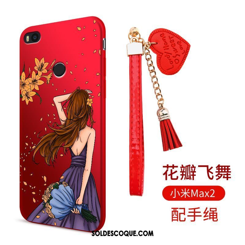 Coque Xiaomi Mi Max 2 Protection Rouge Petit Étui Silicone Pas Cher