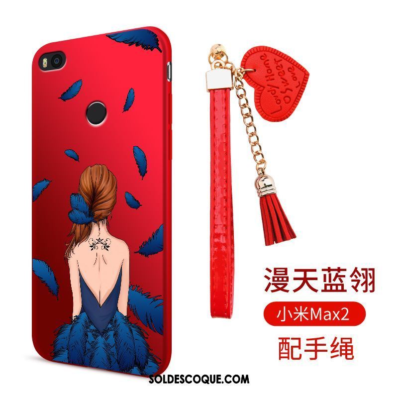 Coque Xiaomi Mi Max 2 Protection Rouge Petit Étui Silicone Pas Cher