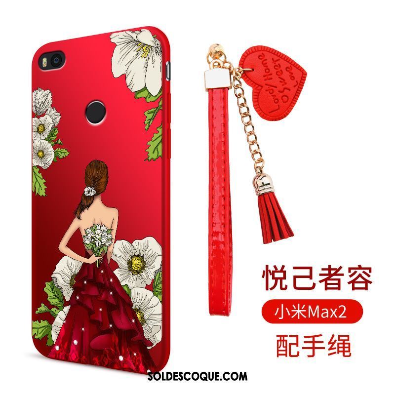 Coque Xiaomi Mi Max 2 Protection Rouge Petit Étui Silicone Pas Cher