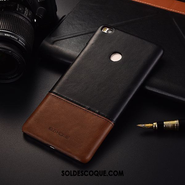 Coque Xiaomi Mi Max 2 Étui Cuir Véritable Très Mince Business Petit En Ligne