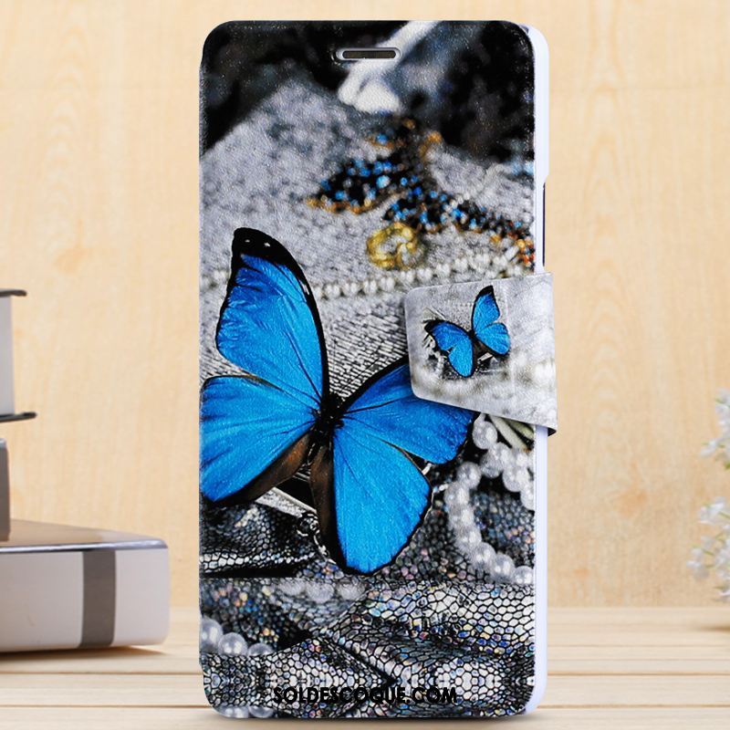 Coque Xiaomi Mi Max 2 Étui En Cuir Clamshell Bleu Dessin Animé Petit En Ligne