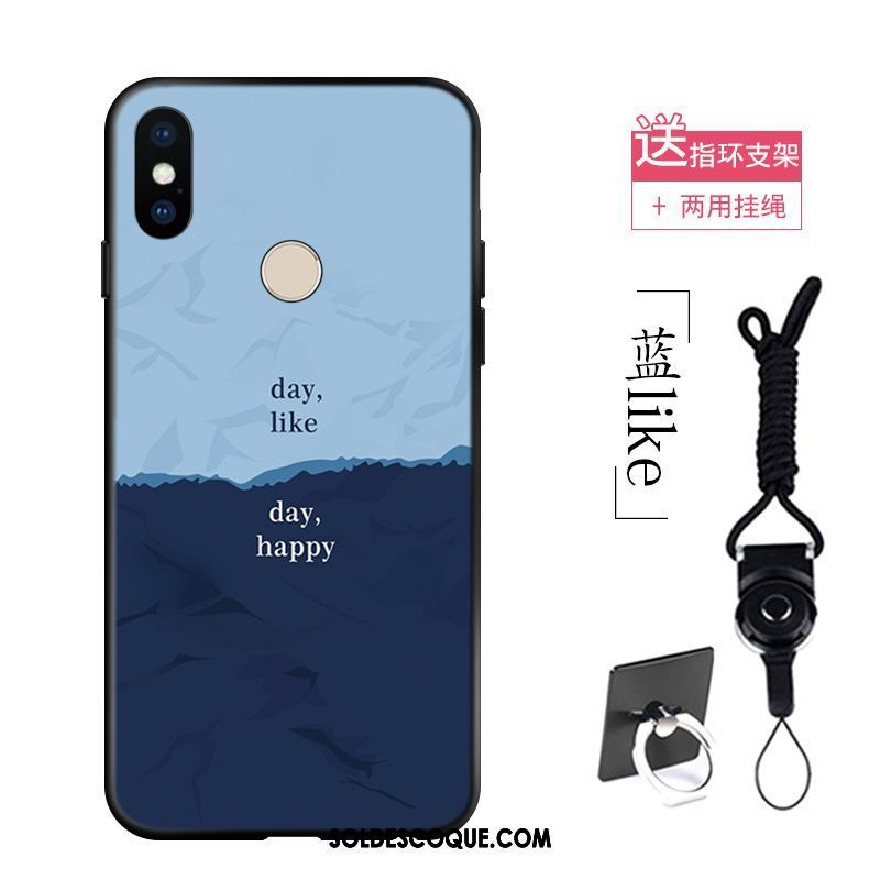 Coque Xiaomi Mi Max 3 Art Bleu Amoureux Petit Fluide Doux En Vente