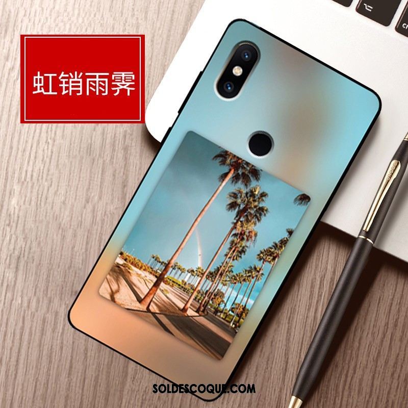 Coque Xiaomi Mi Max 3 Bleu Téléphone Portable Protection Étui Délavé En Daim Housse En Vente