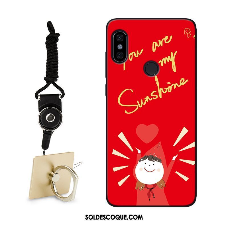 Coque Xiaomi Mi Max 3 Charmant Rouge Délavé En Daim Téléphone Portable Créatif En Vente