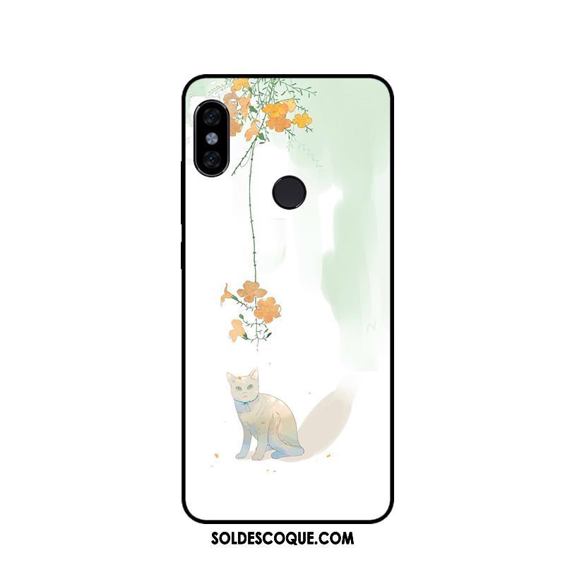 Coque Xiaomi Mi Max 3 Chat Fluide Doux Petit Rouge Blanc Pas Cher