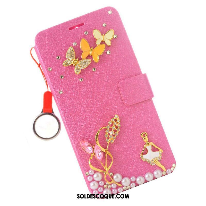 Coque Xiaomi Mi Max 3 Clamshell Strass Petit Ornements Suspendus Étui En Cuir En Ligne