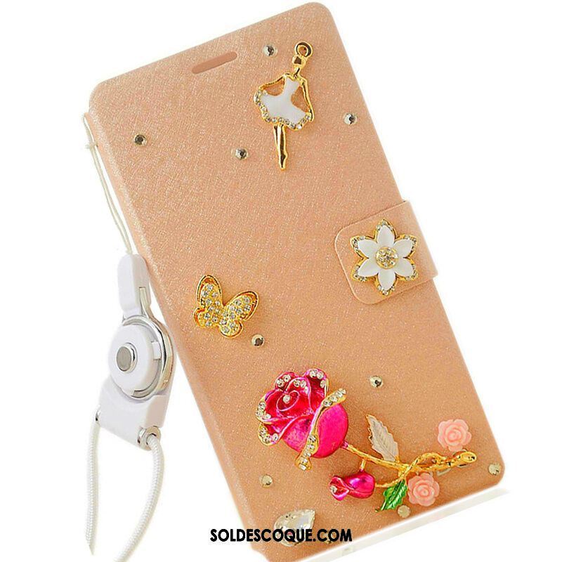 Coque Xiaomi Mi Max 3 Clamshell Strass Petit Ornements Suspendus Étui En Cuir En Ligne