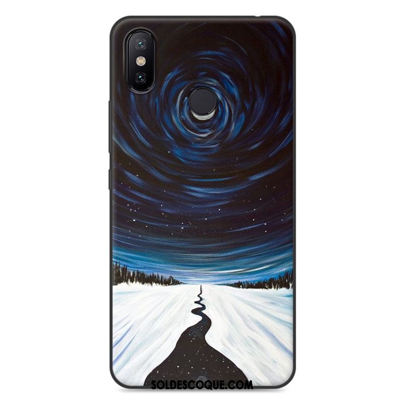 Coque Xiaomi Mi Max 3 Créatif Incassable Personnalité Bleu Marin Fluide Doux Soldes