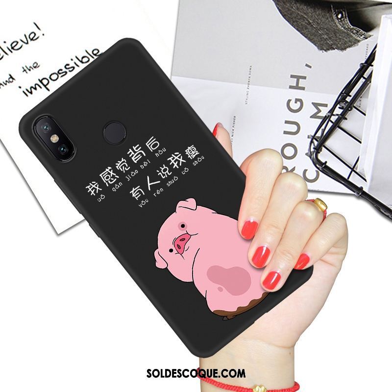 Coque Xiaomi Mi Max 3 Dessin Animé Tout Compris Noir Petit Étui En Ligne