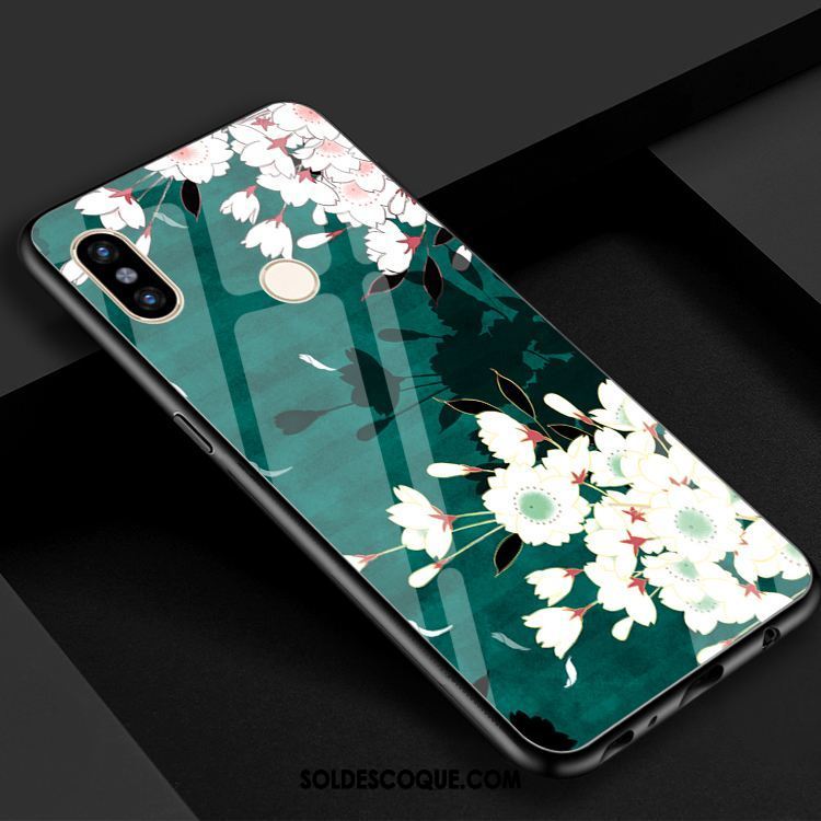 Coque Xiaomi Mi Max 3 Miroir Protection Verre Étui Rouge Pas Cher