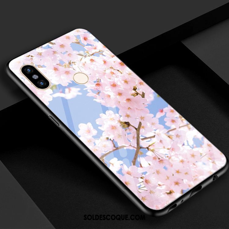 Coque Xiaomi Mi Max 3 Miroir Protection Verre Étui Rouge Pas Cher