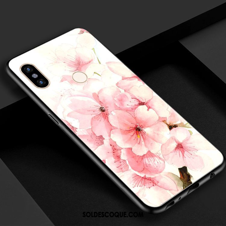 Coque Xiaomi Mi Max 3 Miroir Protection Verre Étui Rouge Pas Cher