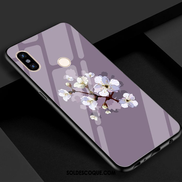 Coque Xiaomi Mi Max 3 Miroir Protection Verre Étui Rouge Pas Cher