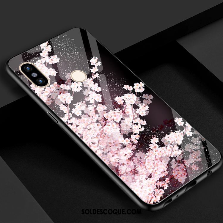 Coque Xiaomi Mi Max 3 Miroir Protection Verre Étui Rouge Pas Cher