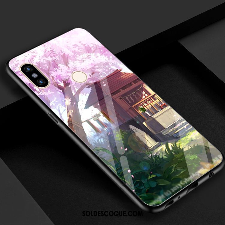 Coque Xiaomi Mi Max 3 Miroir Protection Verre Étui Rouge Pas Cher