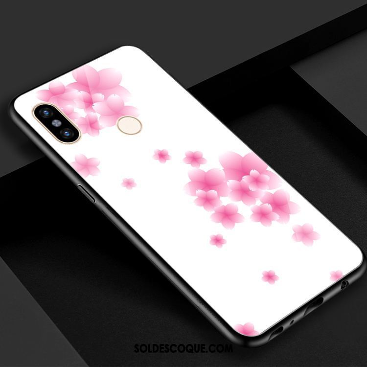 Coque Xiaomi Mi Max 3 Miroir Protection Verre Étui Rouge Pas Cher