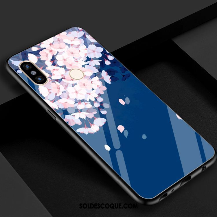 Coque Xiaomi Mi Max 3 Miroir Protection Verre Étui Rouge Pas Cher