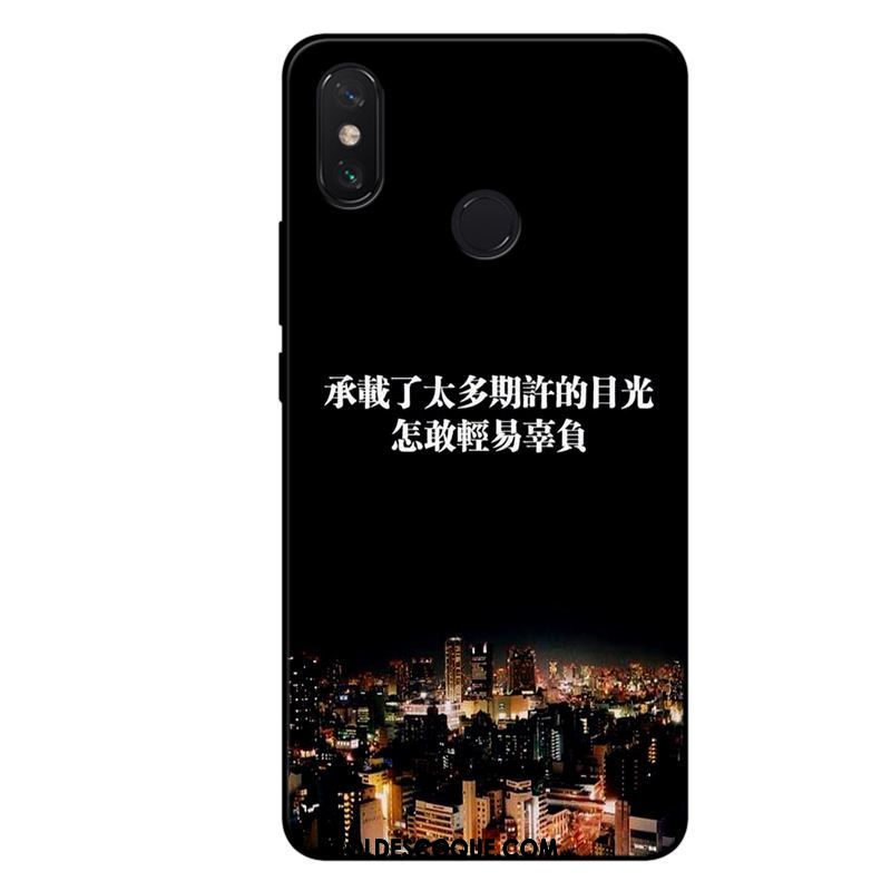 Coque Xiaomi Mi Max 3 Noir Fluide Doux Étui Incassable Protection Pas Cher