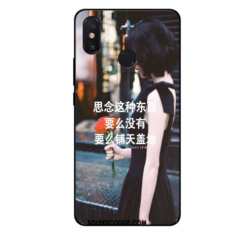 Coque Xiaomi Mi Max 3 Noir Fluide Doux Étui Incassable Protection Pas Cher