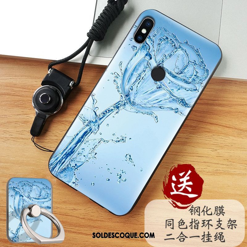 Coque Xiaomi Mi Max 3 Petit Bleu Personnalité Fluide Doux Silicone France