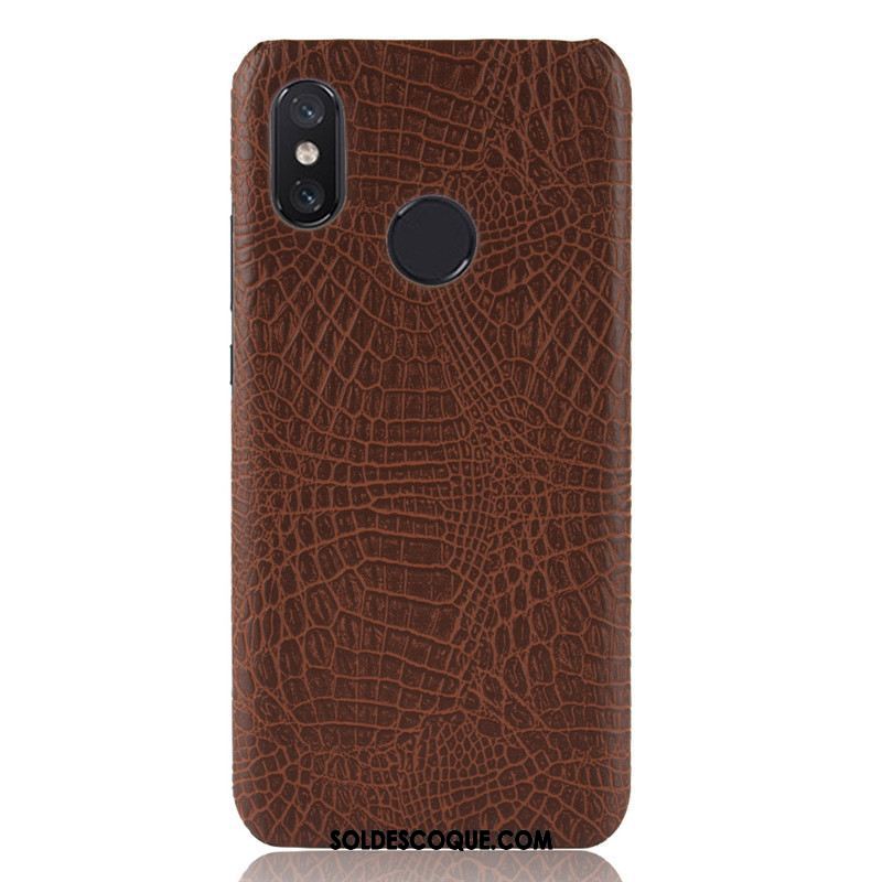 Coque Xiaomi Mi Max 3 Petit Étui Difficile Crocodile Modèle Orange Pas Cher