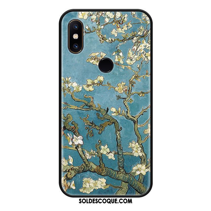 Coque Xiaomi Mi Max 3 Rose Blanc Protection Peinture À L'huile Vert En Vente