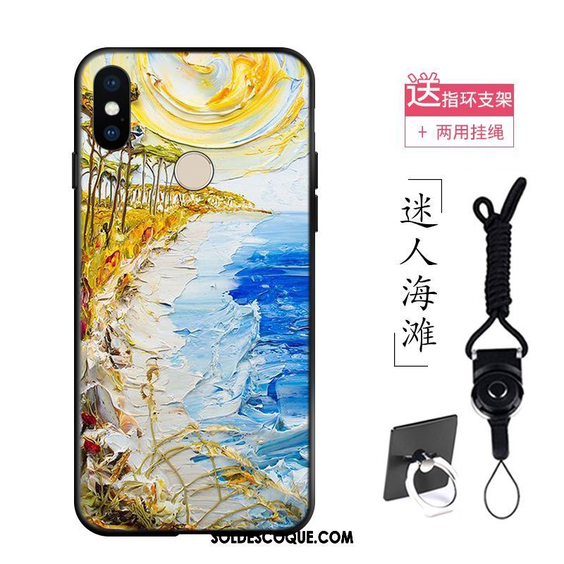 Coque Xiaomi Mi Max 3 Silicone Téléphone Portable Peinture À L'huile Art Europe Pas Cher