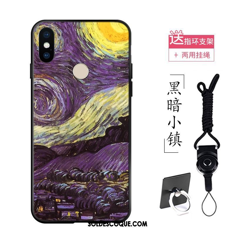 Coque Xiaomi Mi Max 3 Silicone Téléphone Portable Peinture À L'huile Art Europe Pas Cher