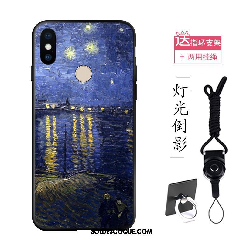 Coque Xiaomi Mi Max 3 Silicone Téléphone Portable Peinture À L'huile Art Europe Pas Cher