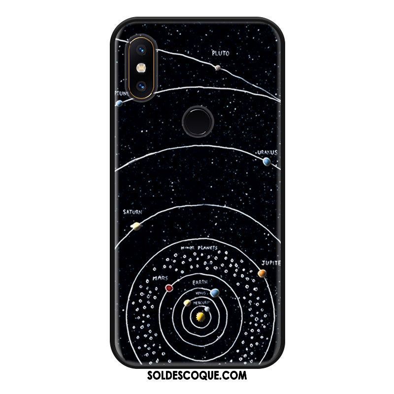 Coque Xiaomi Mi Max 3 Tendance Simple Univers Noir Petit Soldes