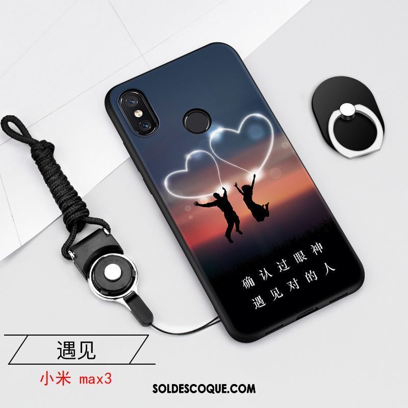 Coque Xiaomi Mi Max 3 Téléphone Portable Bordure Tendance Trois Défenses Petit Soldes