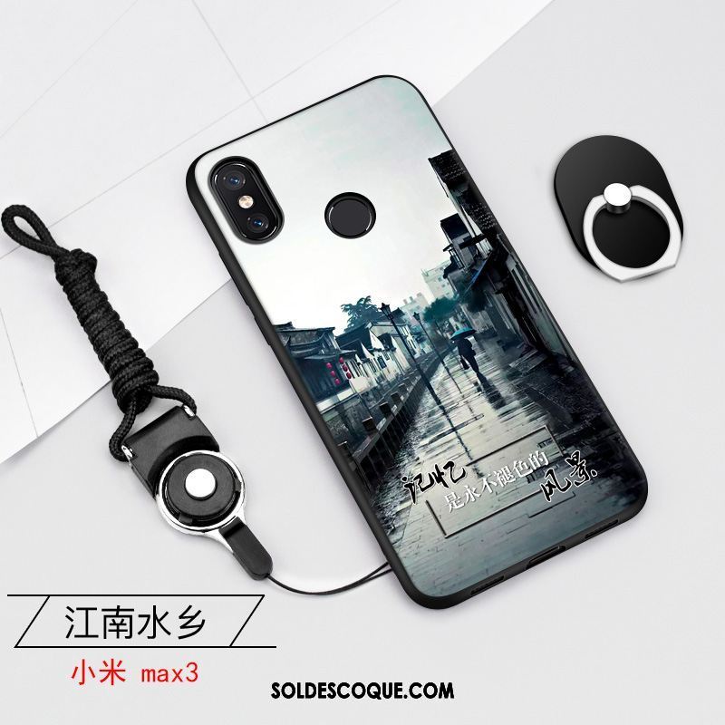 Coque Xiaomi Mi Max 3 Téléphone Portable Bordure Tendance Trois Défenses Petit Soldes