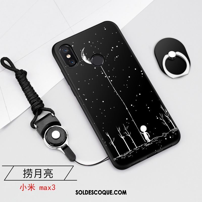 Coque Xiaomi Mi Max 3 Téléphone Portable Bordure Tendance Trois Défenses Petit Soldes