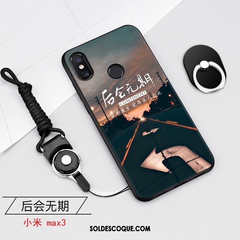 Coque Xiaomi Mi Max 3 Téléphone Portable Bordure Tendance Trois Défenses Petit Soldes