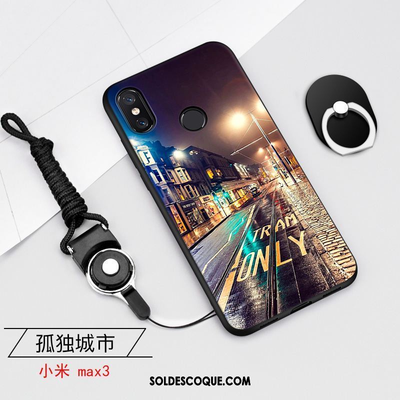 Coque Xiaomi Mi Max 3 Téléphone Portable Bordure Tendance Trois Défenses Petit Soldes