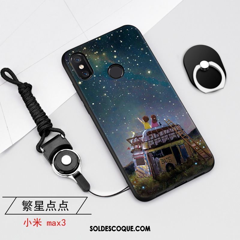 Coque Xiaomi Mi Max 3 Téléphone Portable Bordure Tendance Trois Défenses Petit Soldes