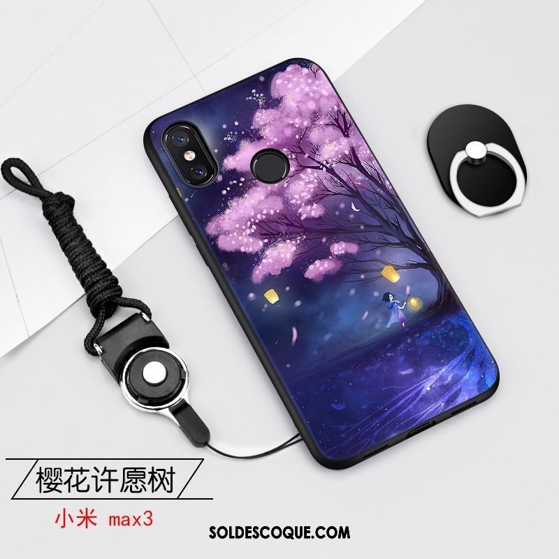 Coque Xiaomi Mi Max 3 Téléphone Portable Bordure Tendance Trois Défenses Petit Soldes