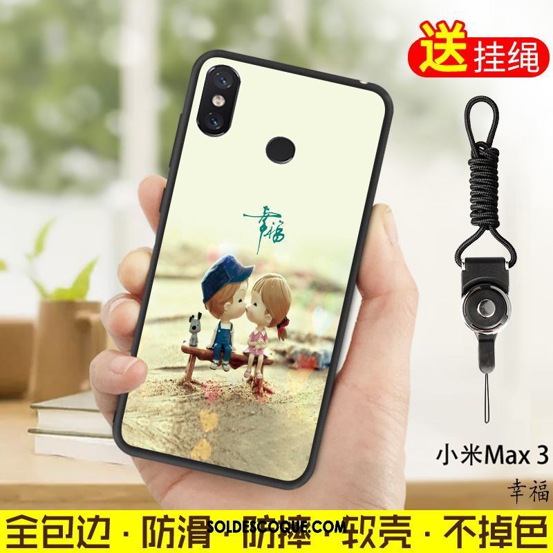 Coque Xiaomi Mi Max 3 Étui Fluide Doux Petit Vert Téléphone Portable Soldes