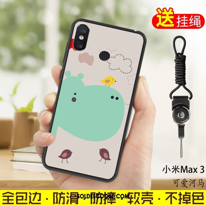Coque Xiaomi Mi Max 3 Étui Fluide Doux Petit Vert Téléphone Portable Soldes