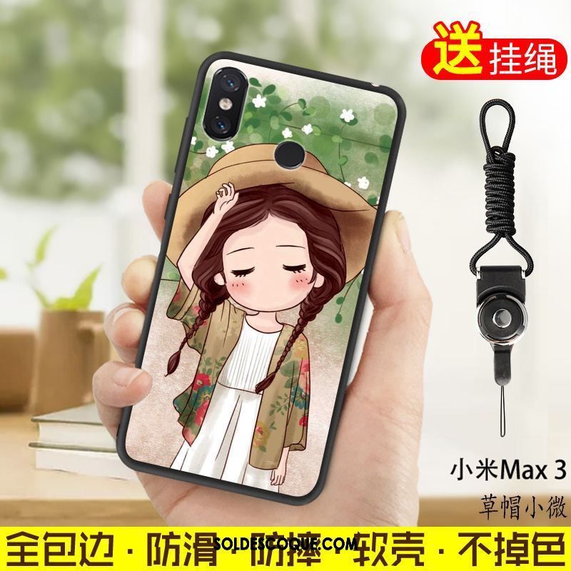 Coque Xiaomi Mi Max 3 Étui Fluide Doux Petit Vert Téléphone Portable Soldes