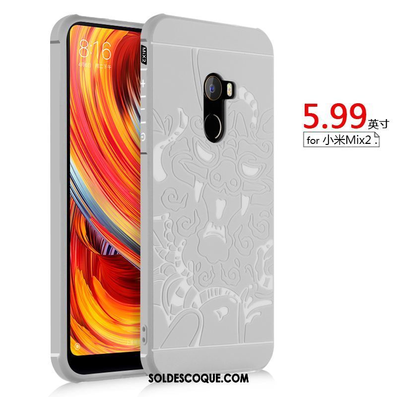 Coque Xiaomi Mi Mix 2 Gaufrage Étui Incassable Tendance Petit Soldes