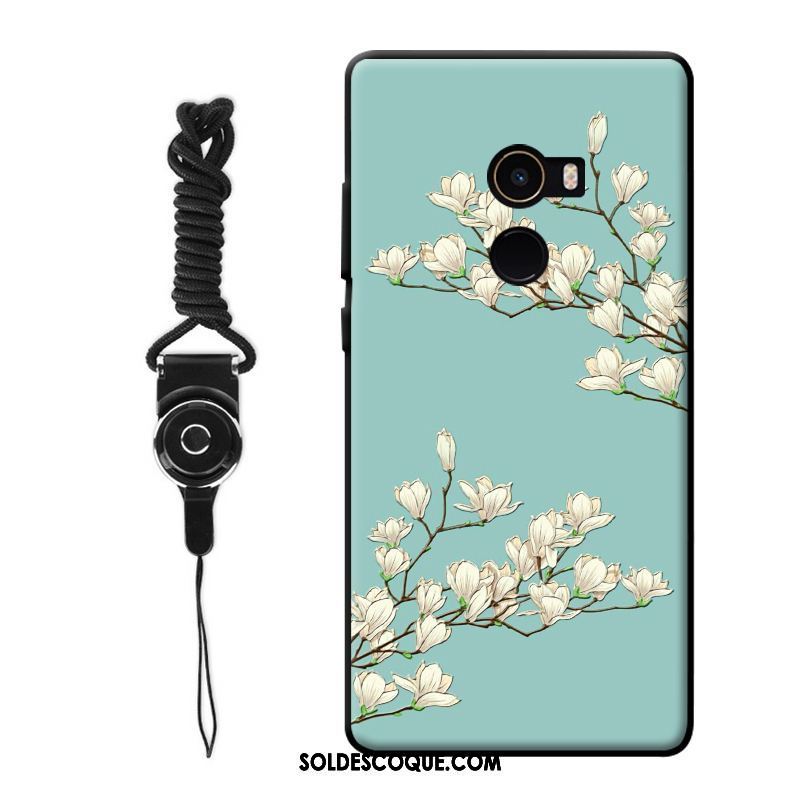 Coque Xiaomi Mi Mix 2 Téléphone Portable Vert Personnalité Fleur Incassable Pas Cher