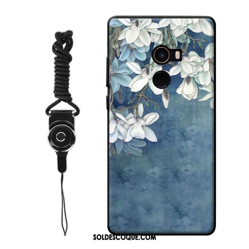 Coque Xiaomi Mi Mix 2 Téléphone Portable Vert Personnalité Fleur Incassable Pas Cher