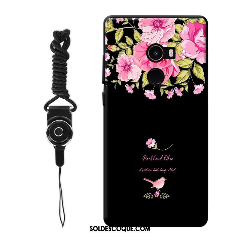 Coque Xiaomi Mi Mix 2 Téléphone Portable Vert Personnalité Fleur Incassable Pas Cher